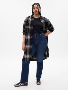 Long Wool Shirt Jacket sold by GAP
