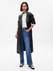 Vegan Leather Trench Coat sold by GAP