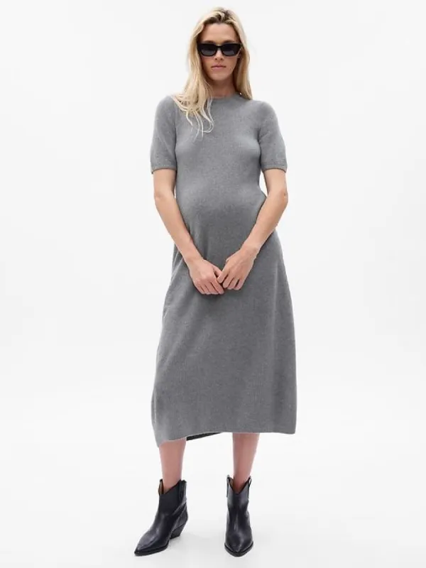 Maternity CashSoft Midi Sweater Dress sold by GAP