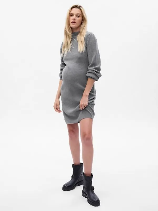 Maternity CashSoft Turtleneck Mini Sweater Dress sold by GAP