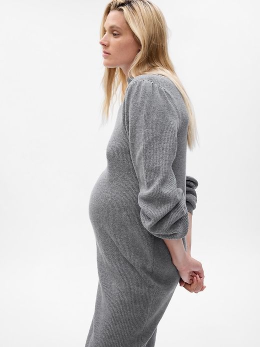 Maternity CashSoft Turtleneck Mini Sweater Dress sold by GAP product image thumbnail 3