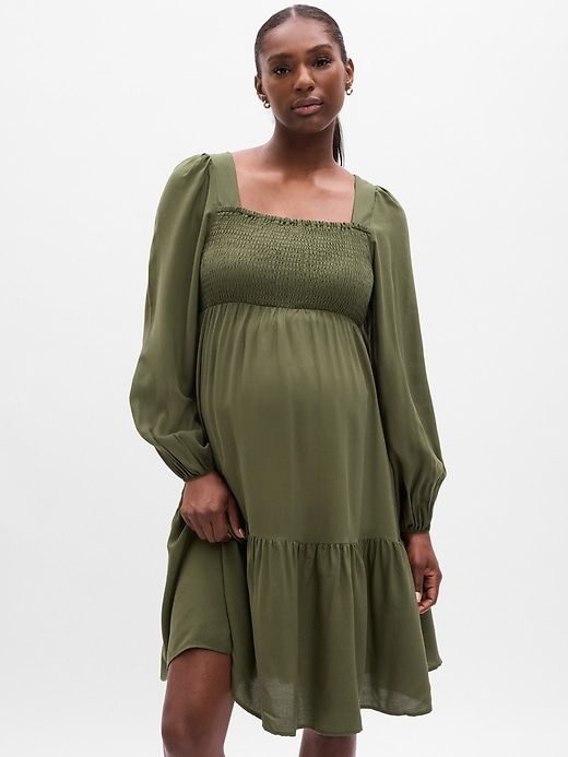 Maternity Smocked Midi Dress sold by GAP