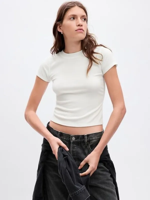 Mini Rib Crop T-Shirt sold by GAP