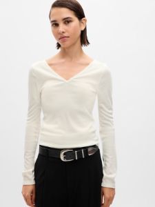Mini Rib V-Neck T-Shirt sold by GAP