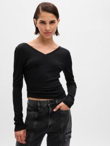 Mini Rib V-Neck T-Shirt sold by GAP