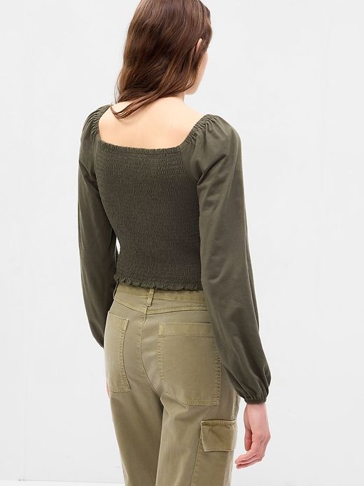 Smocked Cropped Top sold by GAP product image thumbnail 3
