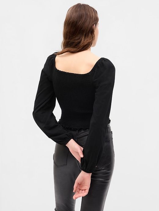 Smocked Cropped Top sold by GAP product image thumbnail 4