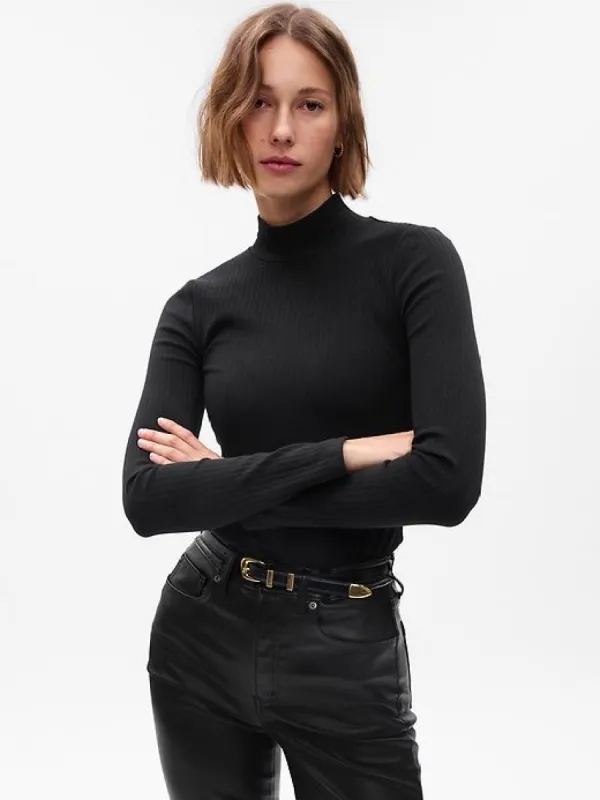 Modern Mockneck Cropped T-Shirt sold by GAP