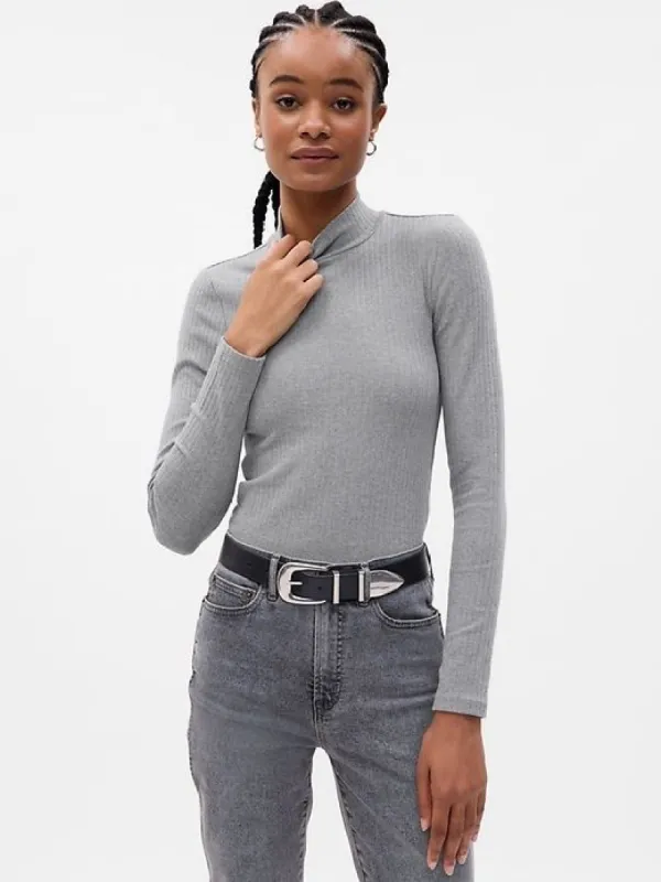 Modern Mockneck Cropped T-Shirt sold by GAP