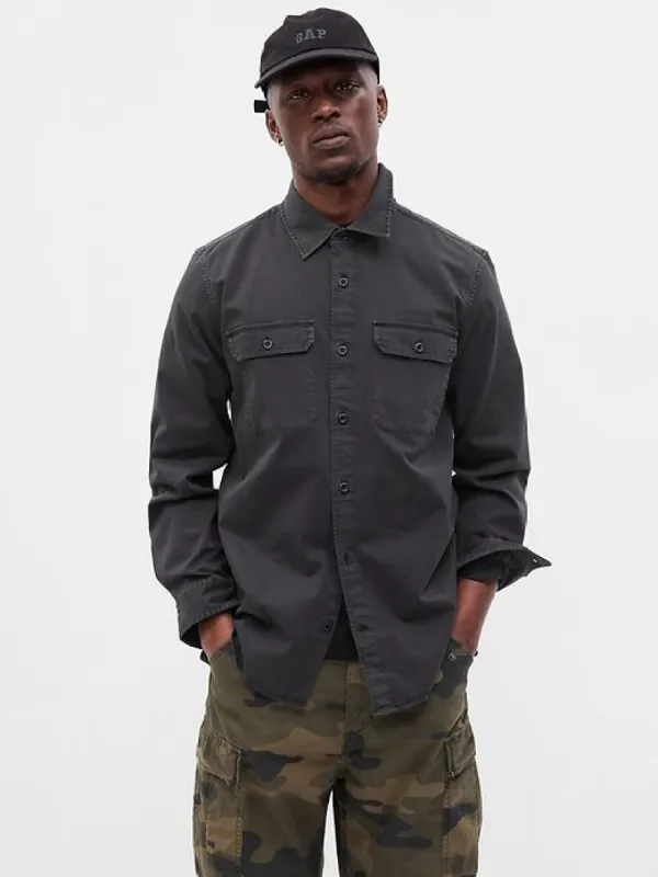 Twill Utility Shirt sold by GAP