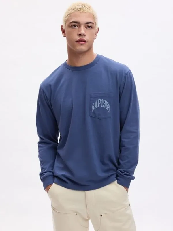 Gap 1969 Arch Logo Pocket T-Shirt sold by GAP