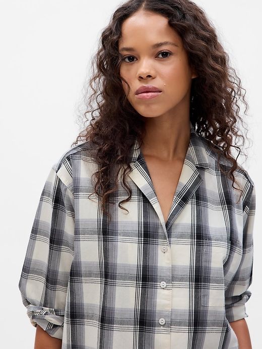 Poplin PJ Shirt sold by GAP product image thumbnail 3