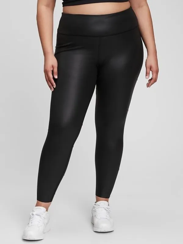 GapFit High Rise Recycled Power Shine Leggings sold by GAP