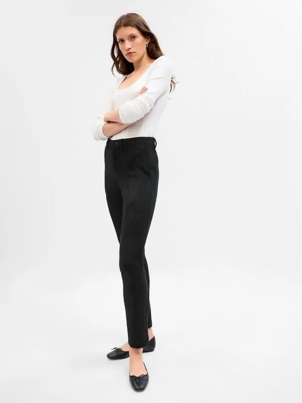 Mid Rise Vegan Suede Skinny Pants sold by GAP