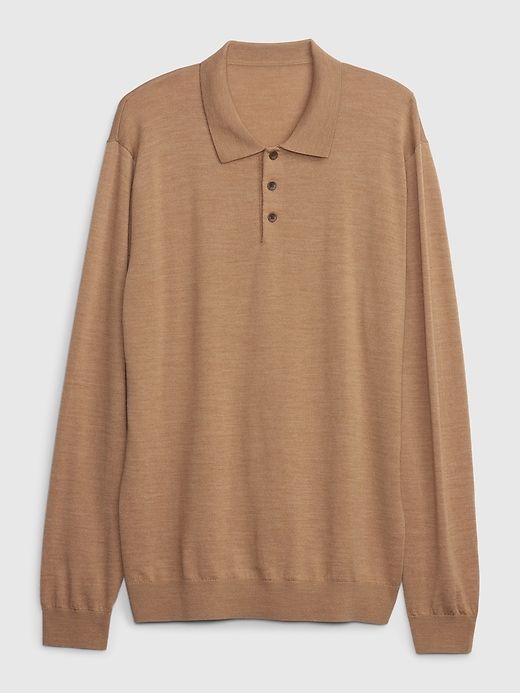 Merino Wool Polo Shirt sold by GAP product image thumbnail 3