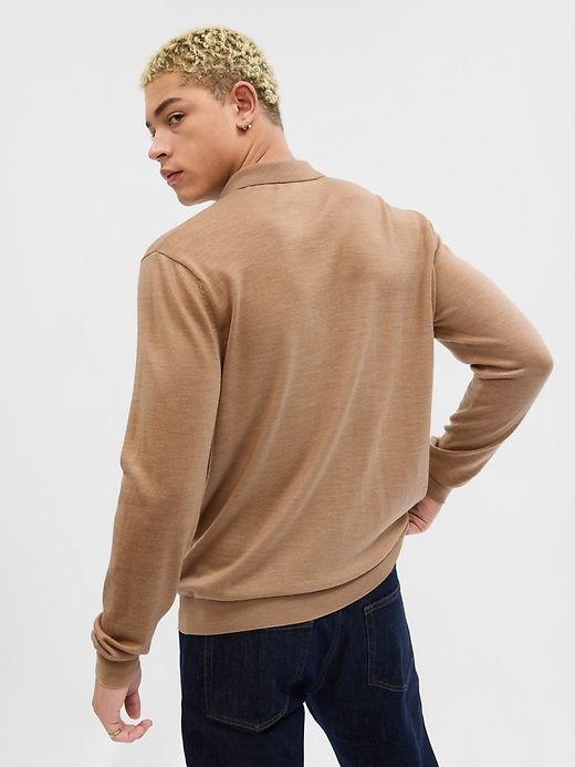 Merino Wool Polo Shirt sold by GAP product image thumbnail 4