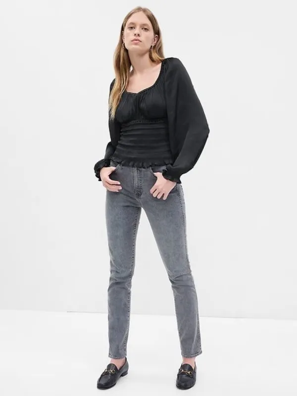 Smocked-Waist Top sold by GAP