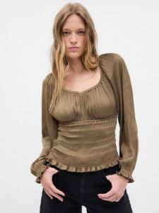 Smocked-Waist Top sold by GAP