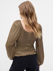 Smocked-Waist Top sold by GAP
