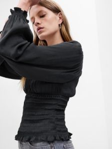 Smocked-Waist Top sold by GAP