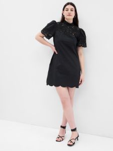 Eyelet Lace Puff Sleeve Mini Dress sold by GAP