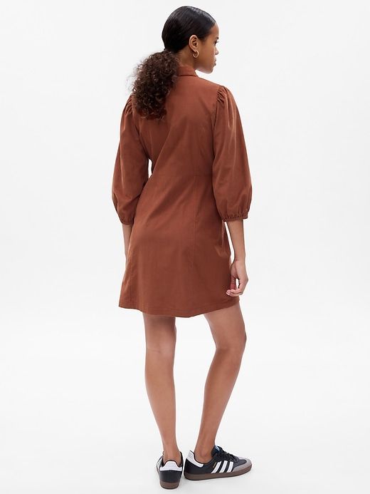 Puff Sleeve Corduroy Mini Dress sold by GAP product image thumbnail 3
