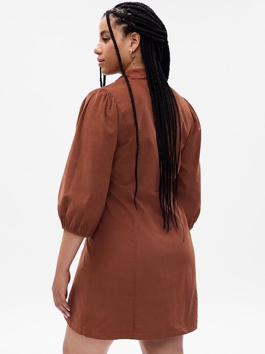 Puff Sleeve Corduroy Mini Dress sold by GAP product image thumbnail 5