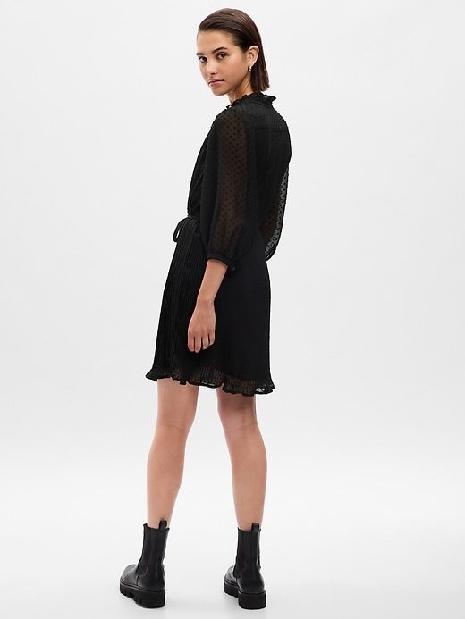 Swiss Dot Pleated Mini Dress sold by GAP product image thumbnail 2