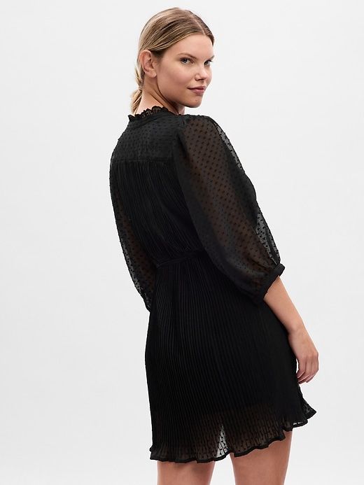 Swiss Dot Pleated Mini Dress sold by GAP product image thumbnail 5