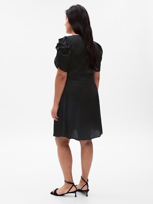 Puff Sleeve Ruched Mini Dress sold by GAP product image thumbnail 5