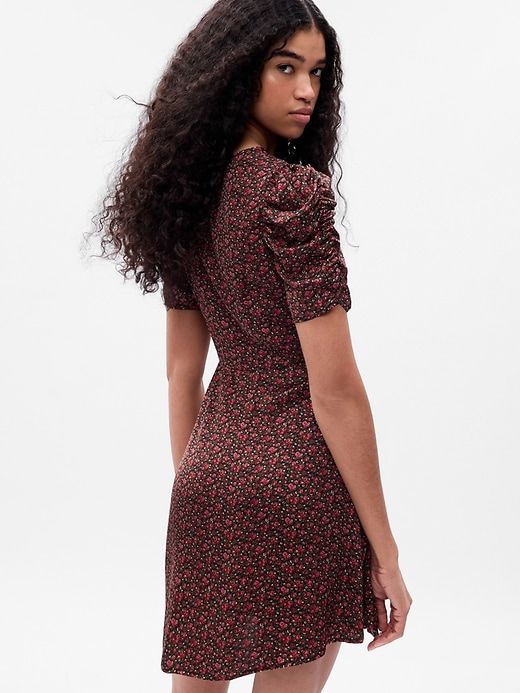 Puff Sleeve Ruched Mini Dress sold by GAP product image thumbnail 2