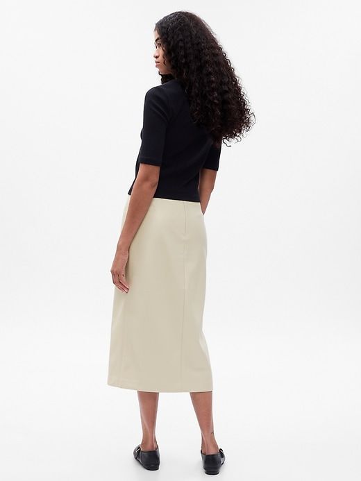 Vegan Leather Midi Skirt sold by GAP product image thumbnail 2