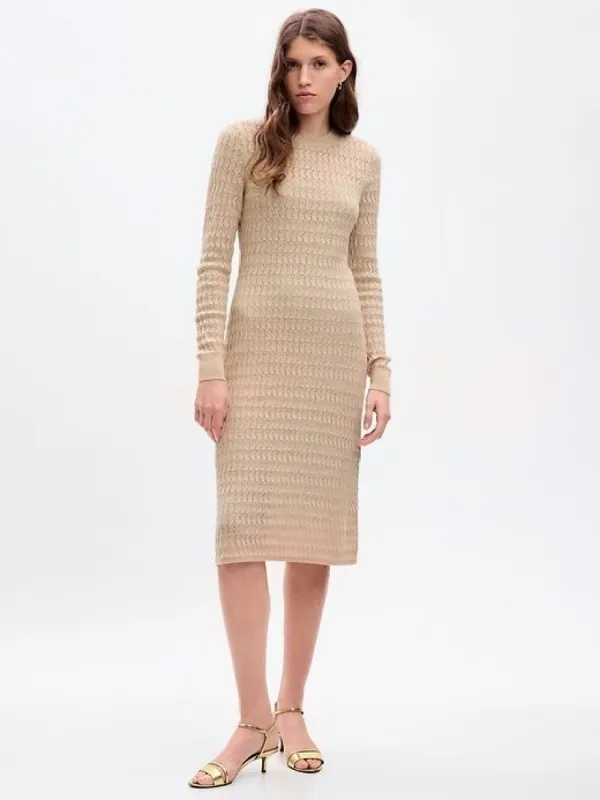 Textured Midi Sweater Dress sold by GAP