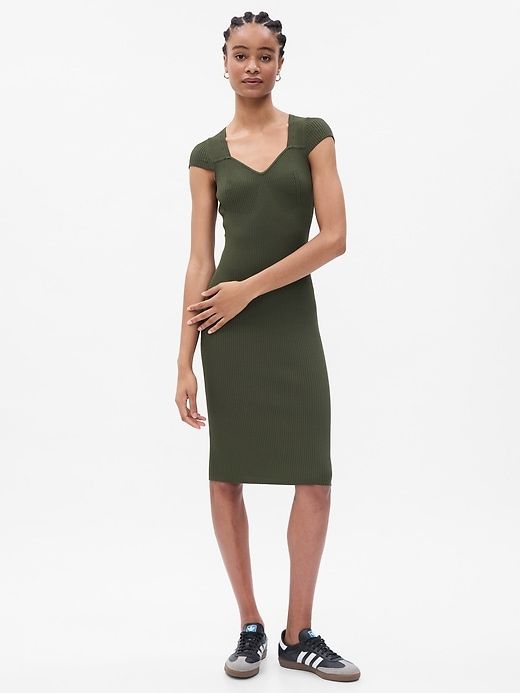 Sweetheart Rib Midi Dress sold by GAP