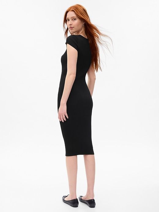 Sweetheart Rib Midi Dress sold by GAP product image thumbnail 3
