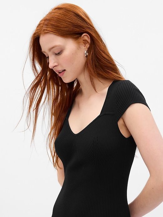 Sweetheart Rib Midi Dress sold by GAP product image thumbnail 4