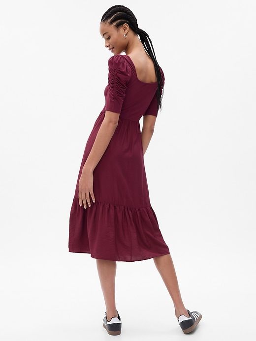 Ruched Tiered Midi Dress sold by GAP product image thumbnail 2