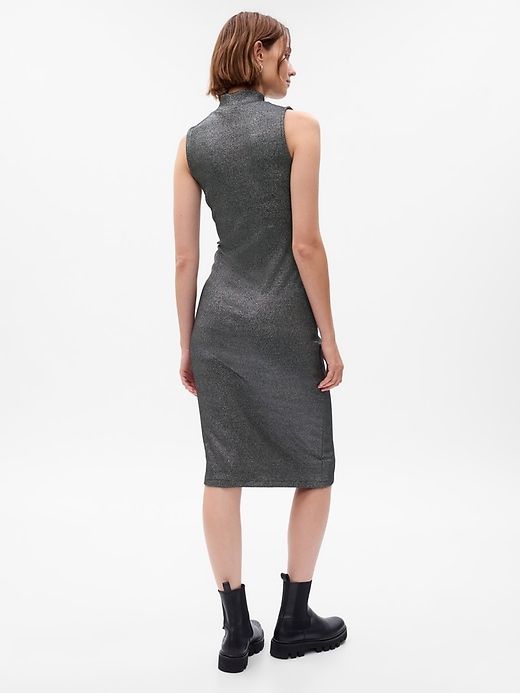 Metallic Mockneck Midi Dress sold by GAP product image thumbnail 3