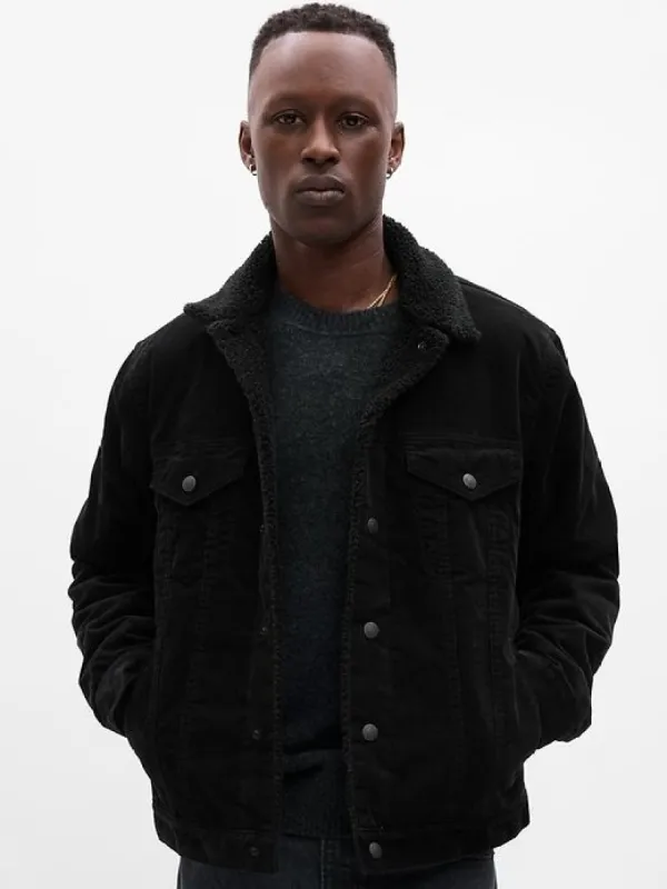 Sherpa-Lined Corduroy Icon Jacket sold by GAP