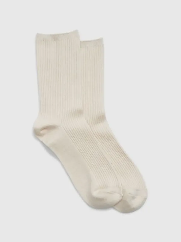 Glitter Rib Crew Socks sold by GAP