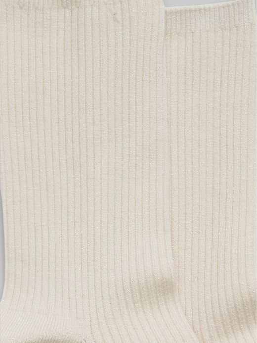 Glitter Rib Crew Socks sold by GAP product image thumbnail 2