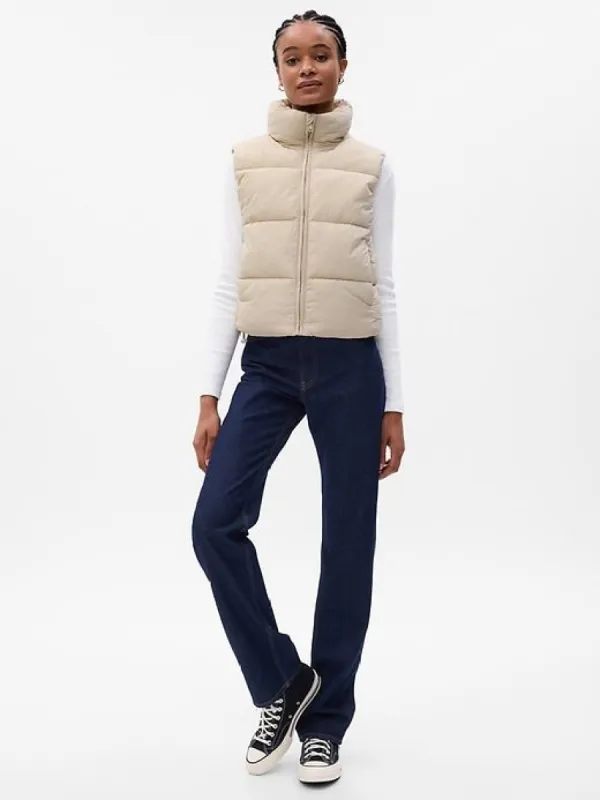 Big Puff Cropped Vest sold by GAP