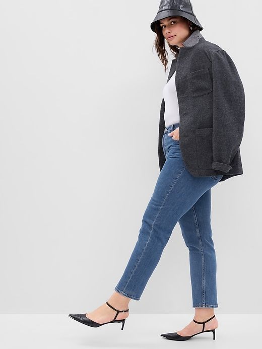 High Rise Cheeky Straight Jeans sold by GAP product image thumbnail 4