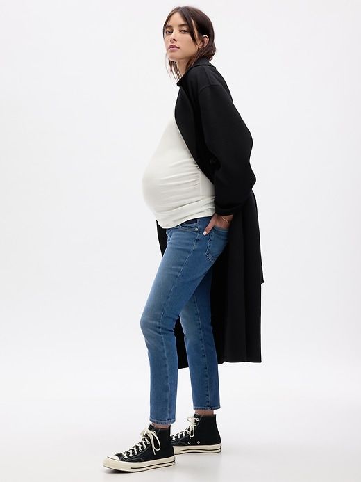 Maternity Inset Panel Vintage Slim Jeans sold by GAP product image thumbnail 3