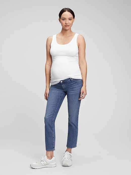 Maternity Inset Panel Vintage Slim Jeans sold by GAP product image thumbnail 4
