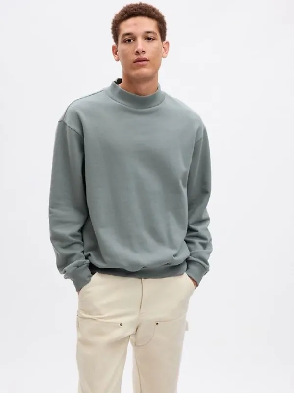 Mockneck Heavyweight Sweatshirt sold by GAP