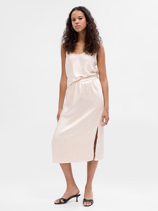 Satin Midi Skirt sold by GAP