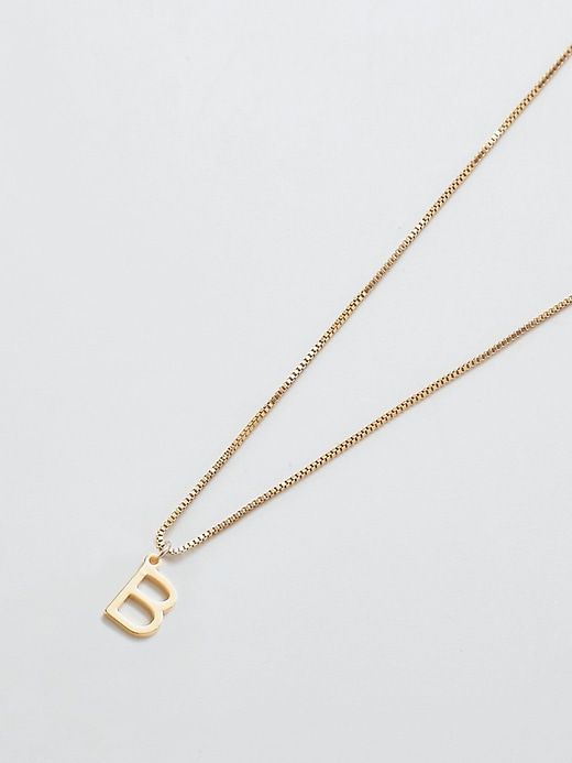 Gold Dainty Initial Necklace sold by GAP