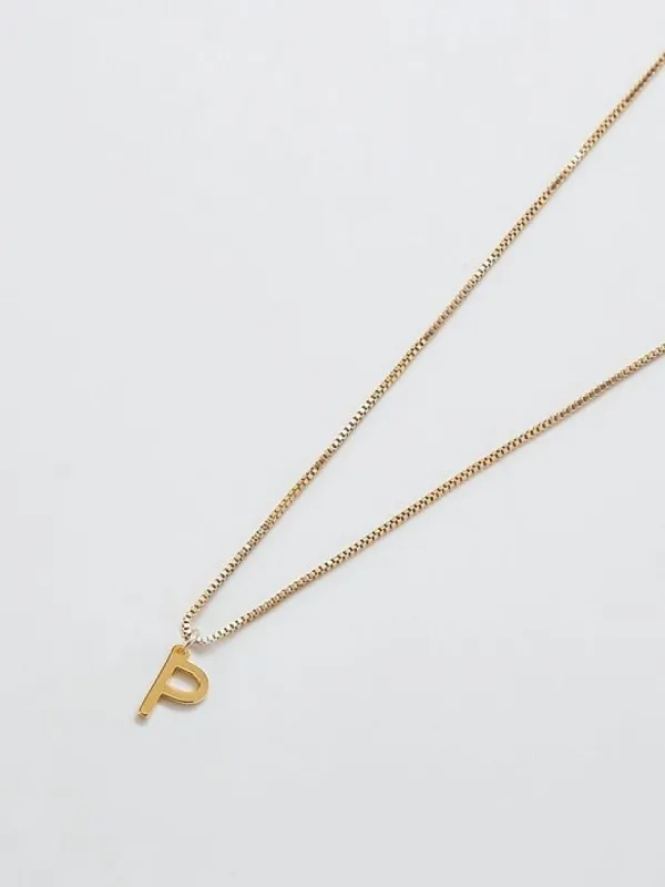 Gold Dainty Initial Necklace sold by GAP