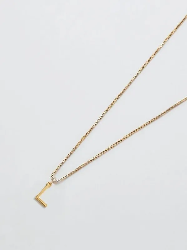 Gold Dainty Initial Necklace sold by GAP